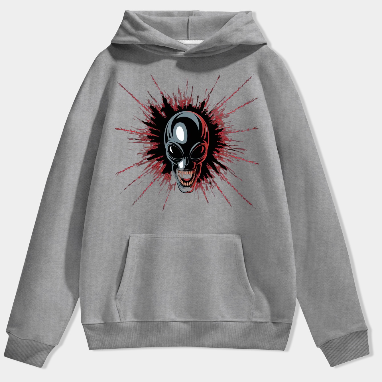 Alien Blood Splatter Horror Men's Hoodie