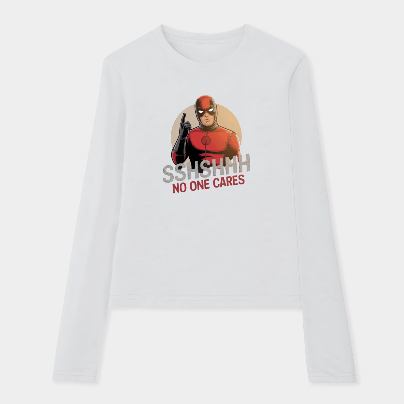 Deadpool No One Cares Women's Soft Long Sleeve T-Shirt