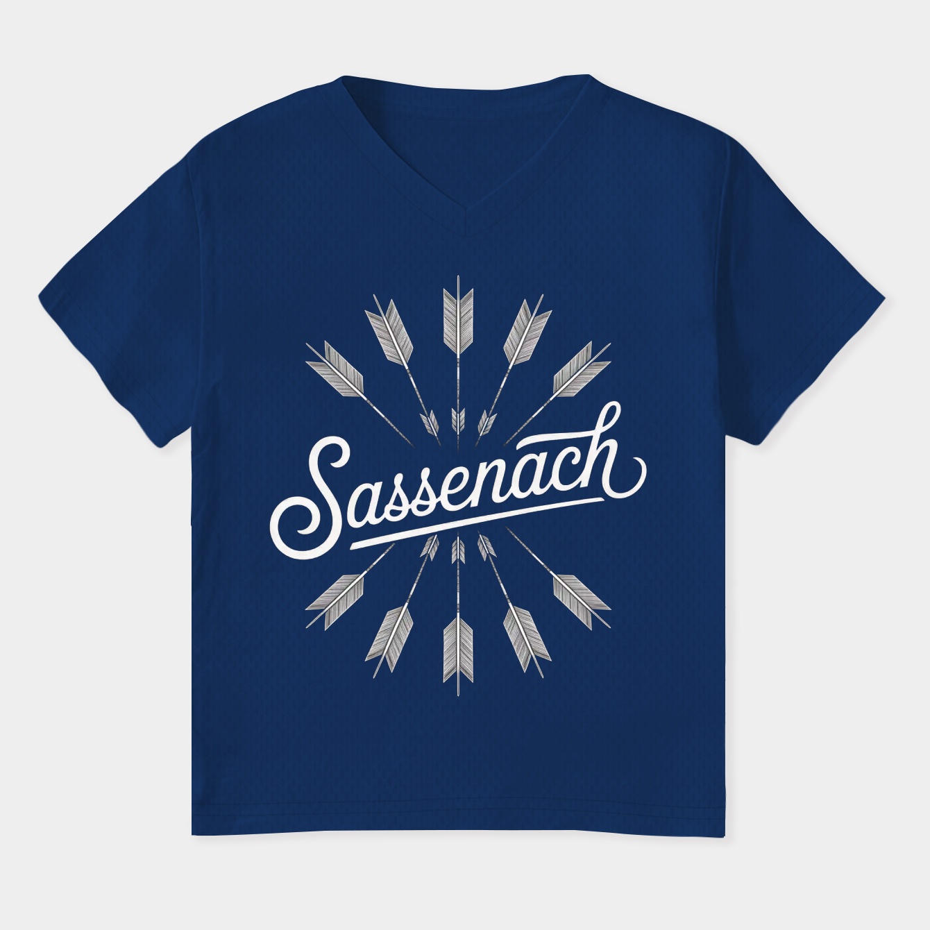 Sassenach Arrow Circle Design Women's Plus Size V-Neck T-Shirt