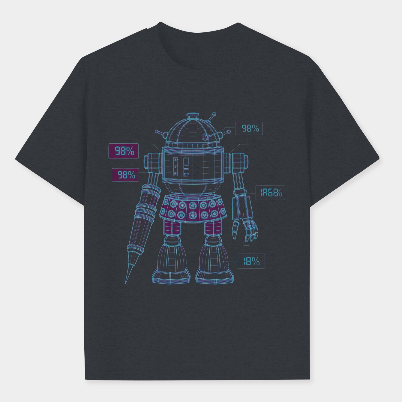 Exterminate the Robot - Dark Men's Performance Athletic T-Shirt