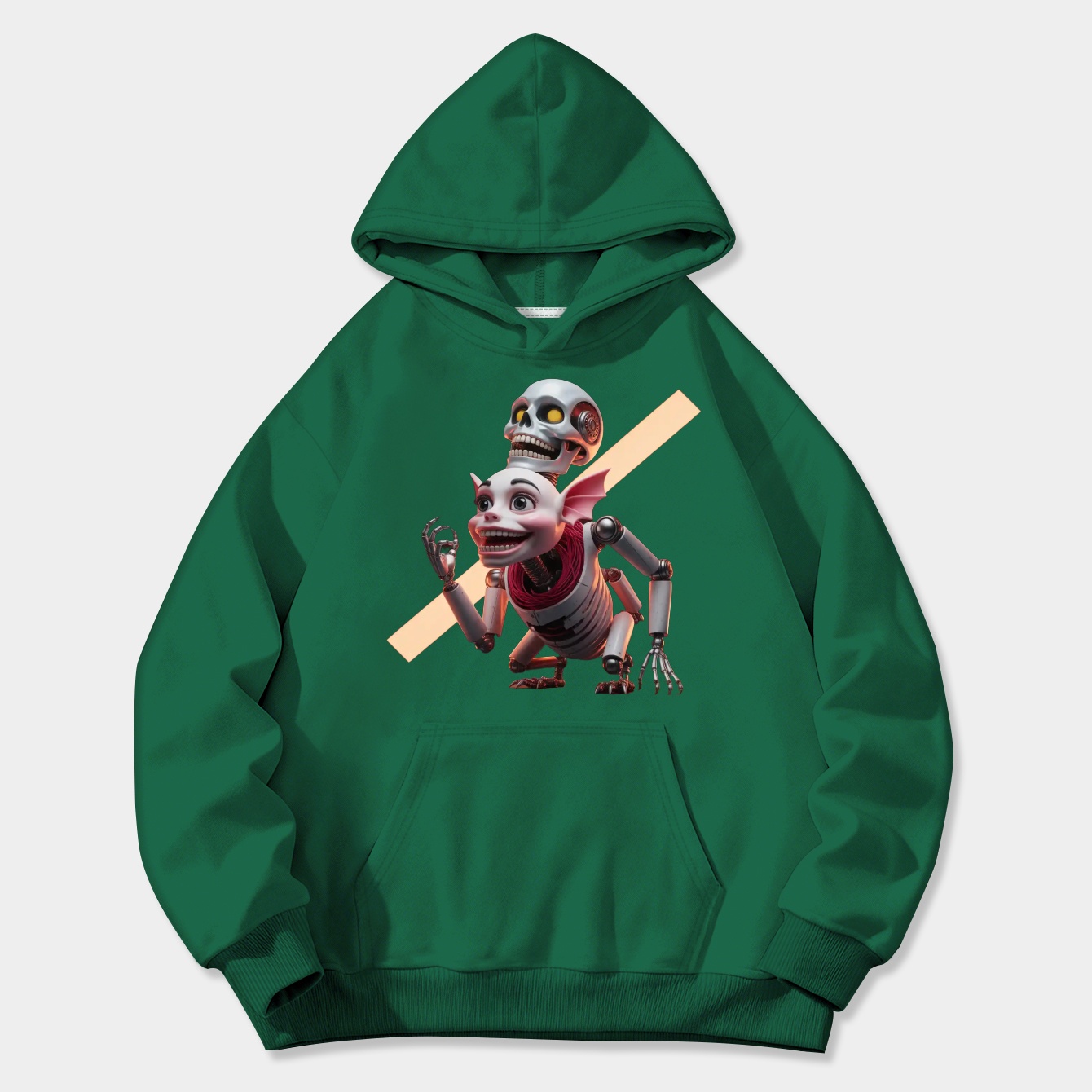 Mangle Twisted Animatronic Face Women's Plus Size Hoodie