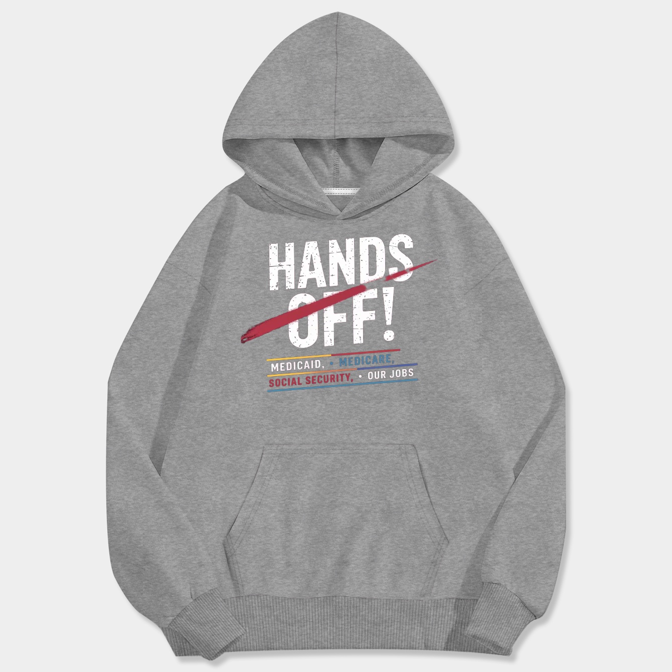 Hands Off Protest Men's Big & Tall Hoodie