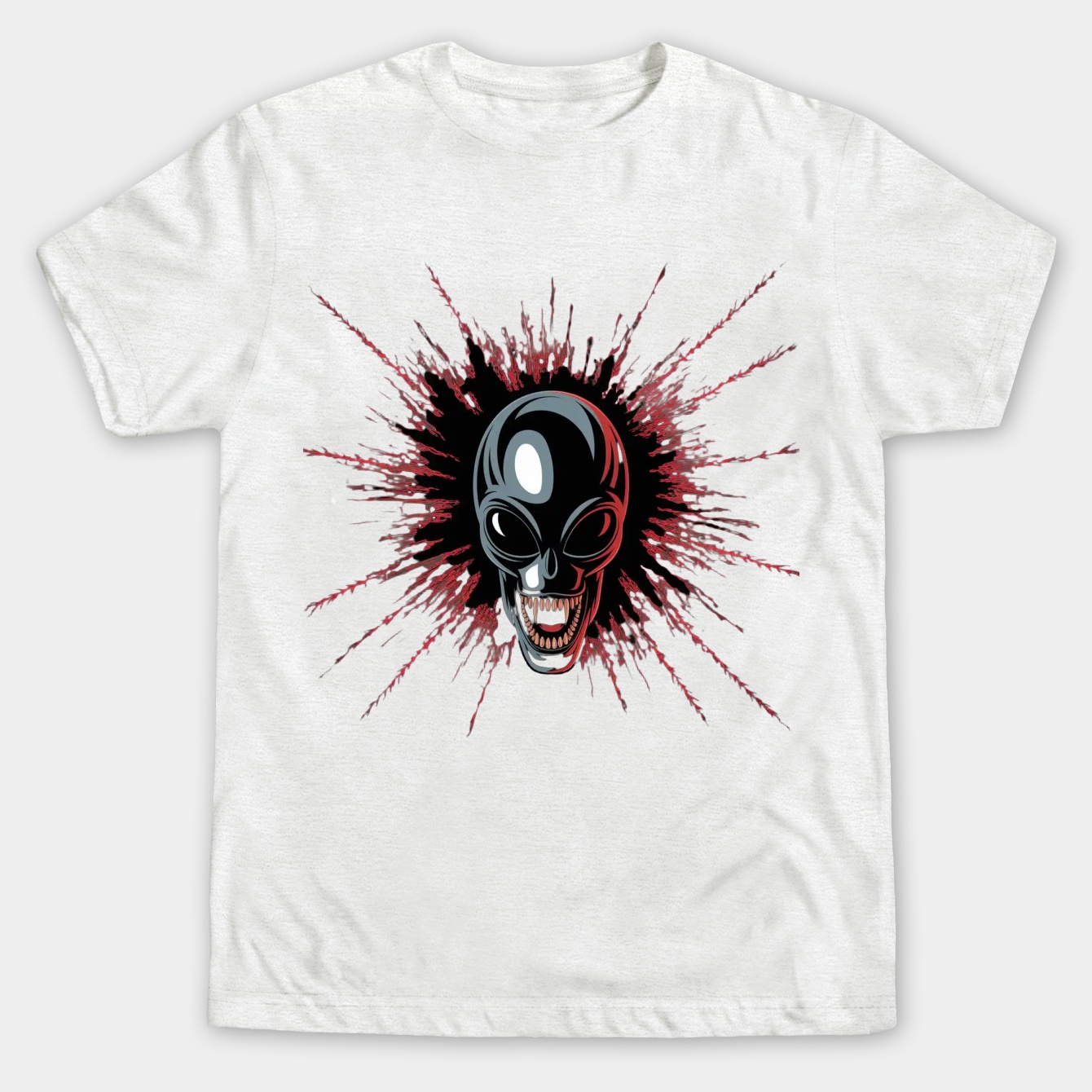 Alien Blood Splatter Horror Men's Big & Tall T-shirt