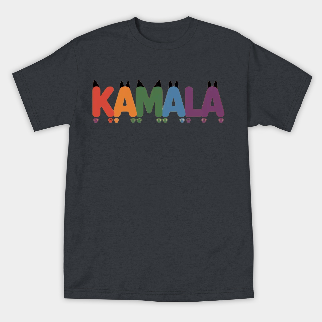 Kamala Cat Rainbow Funny Kamala Harris Women's Athletic Performance T-Shirt