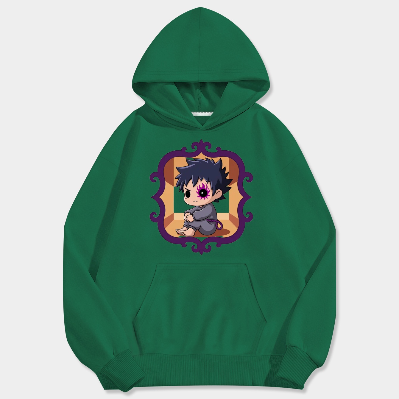 Sasuke with a chibi style Men's Big & Tall Hoodie