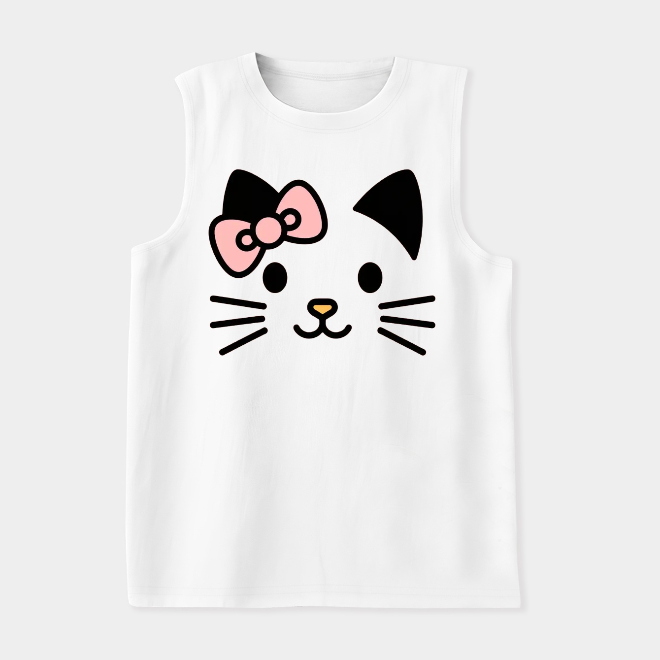 Hello Kitty Face (Pink Bow) Women's Soft Tank Top