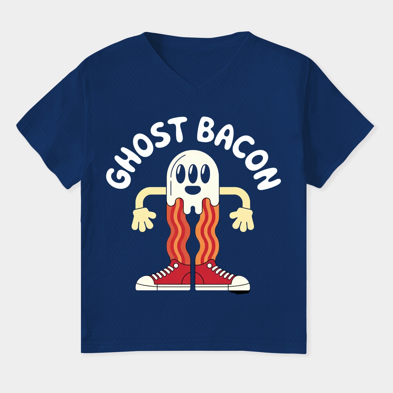 Ghost Bacon Women's Plus Size V-Neck T-Shirt