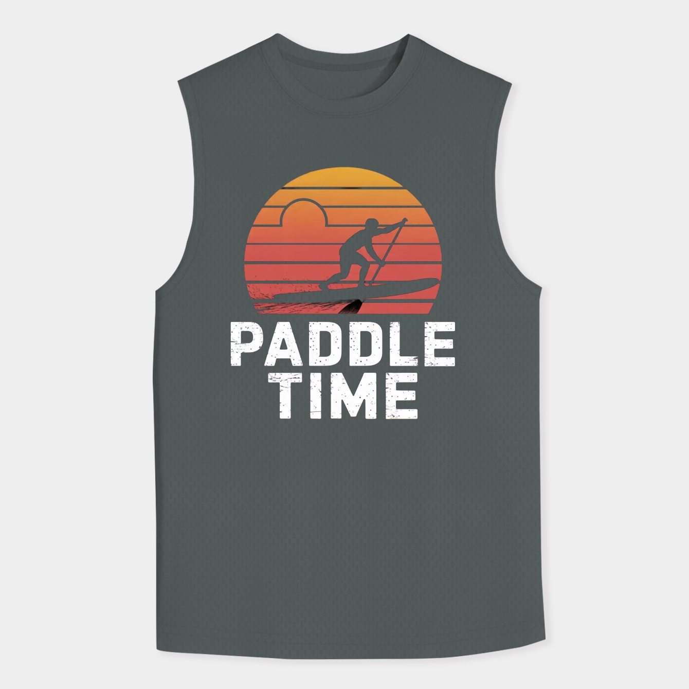 Paddle Time Vintage Sunset Men's Big & Tall Tank Top