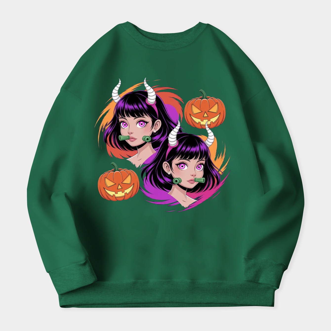 kamado nezuko halloween Women's Plus Size Sweatshirt