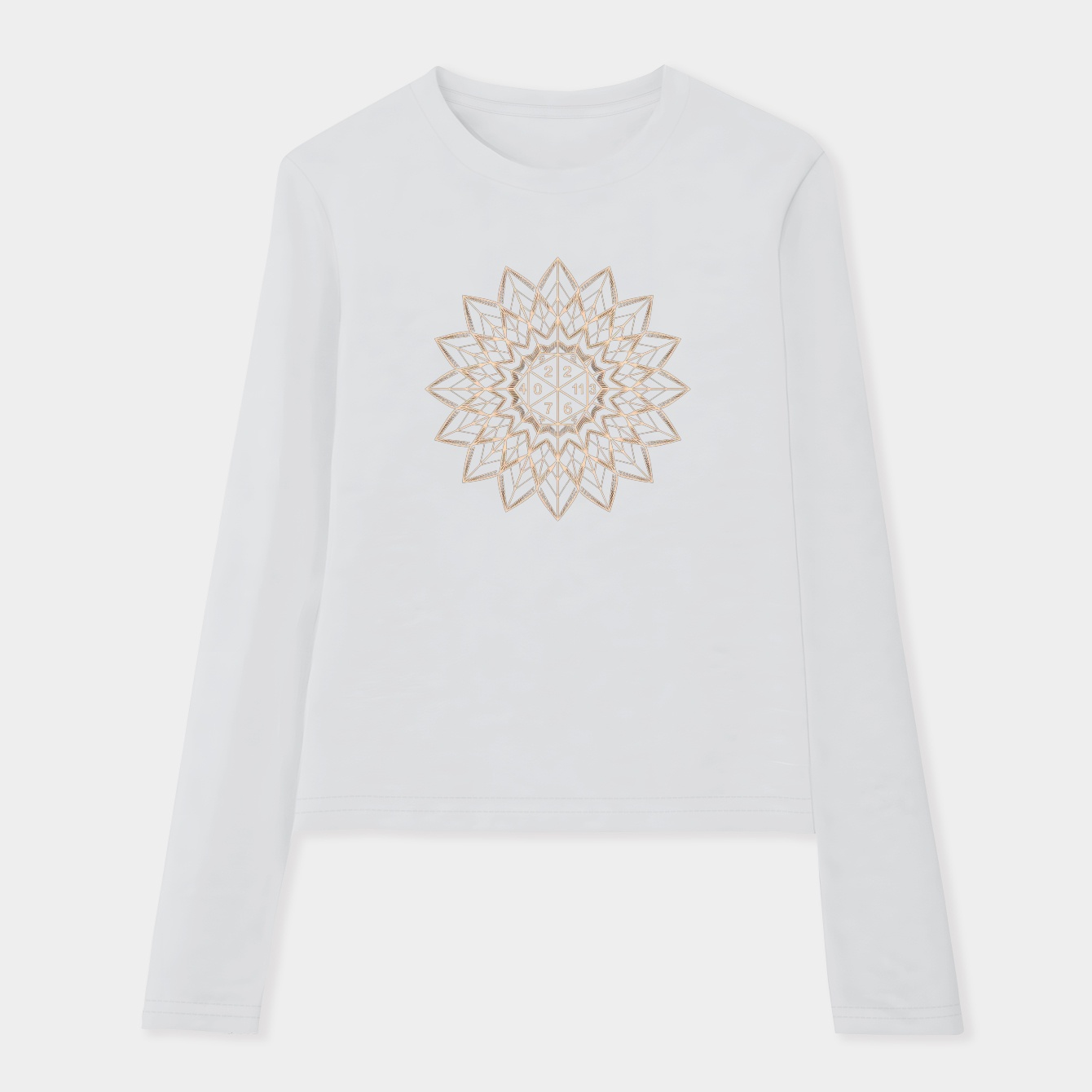 Mandala D20 Dice RPG Women's Soft Long Sleeve T-Shirt