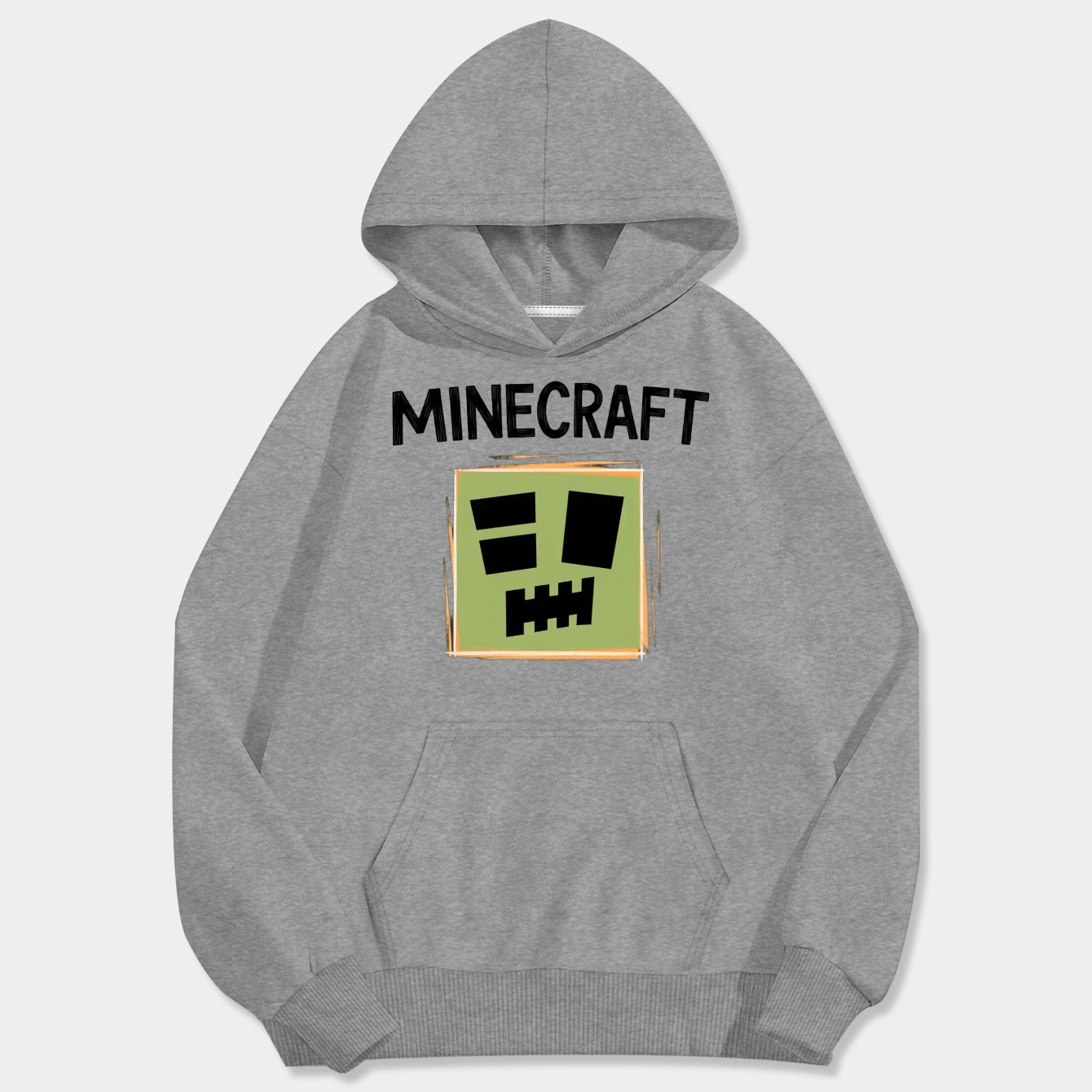 MS Paint - minecraft creeper Men's Big & Tall Hoodie