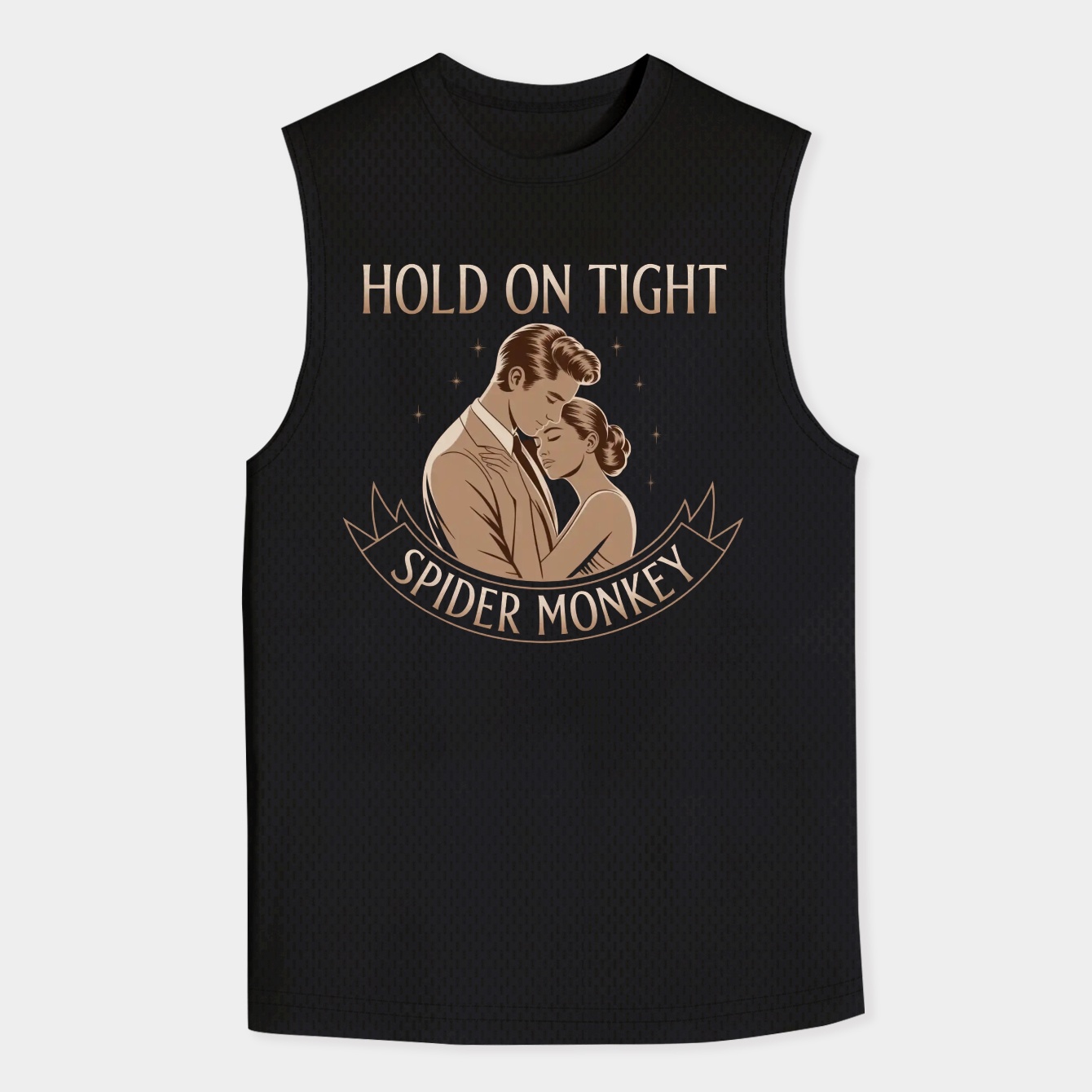 Hold On Tight Spider Monkey Men's Big & Tall Tank Top