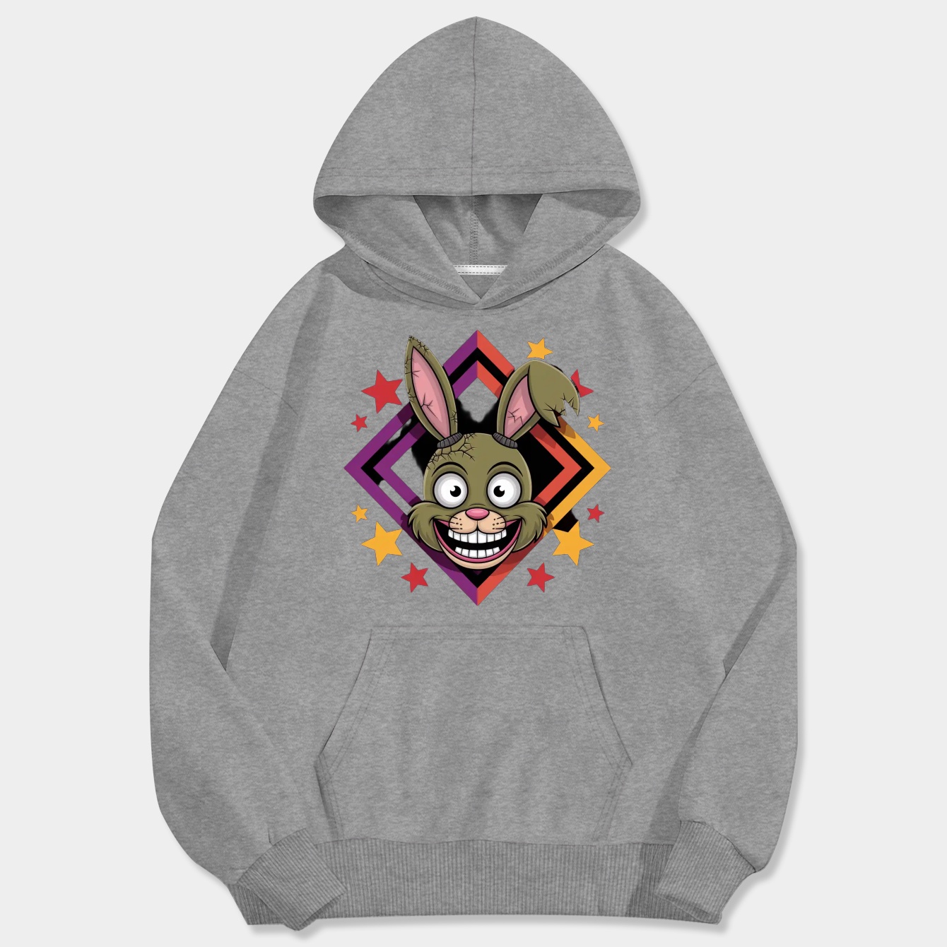 Springtrap Icon Geometric Neon Men's Big & Tall Hoodie