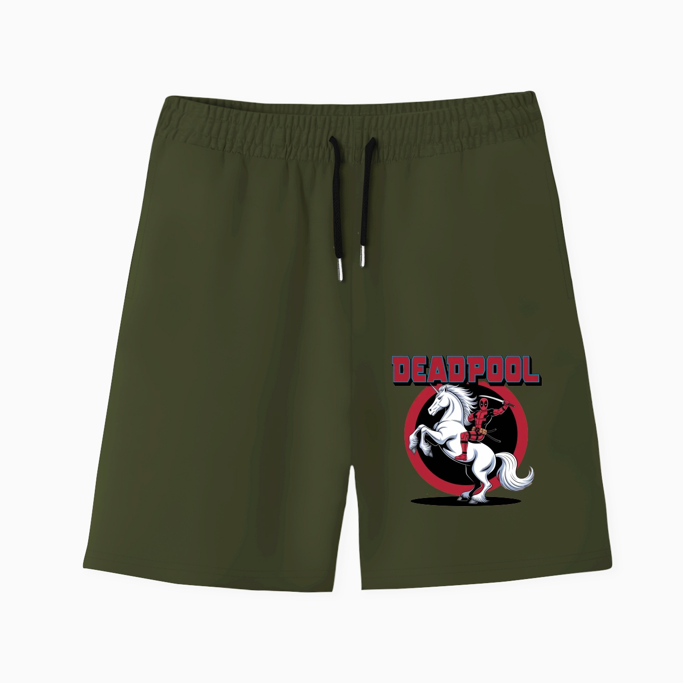 Deadpool On Unicorn Men's Quick-Dry Athletic Shorts