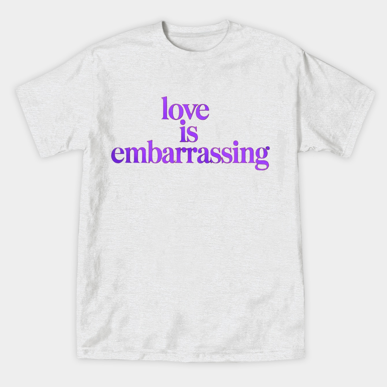 love is embarrassing Women's Athletic Performance T-Shirt