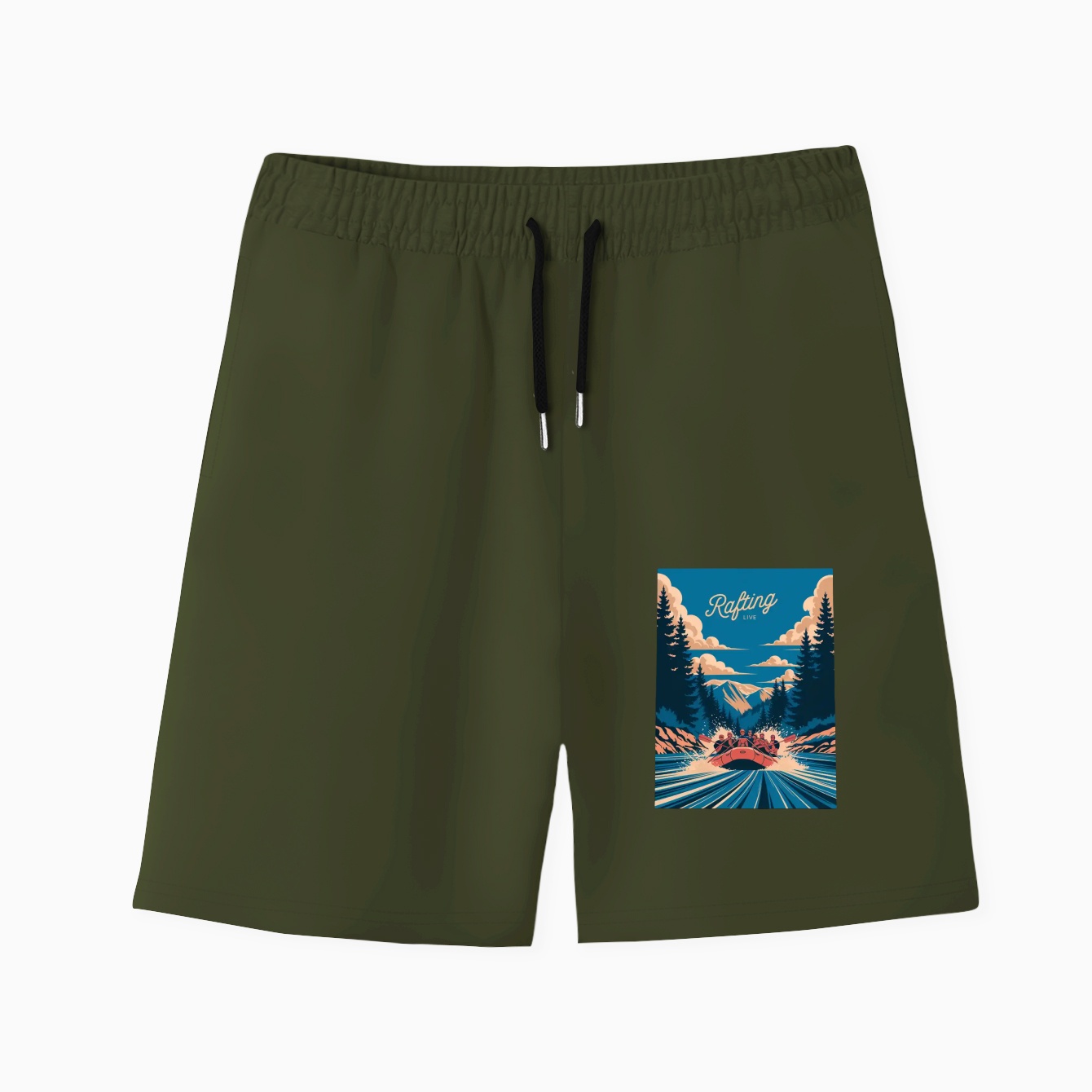 Live Rafting Adventure Men's Quick-Dry Athletic Shorts