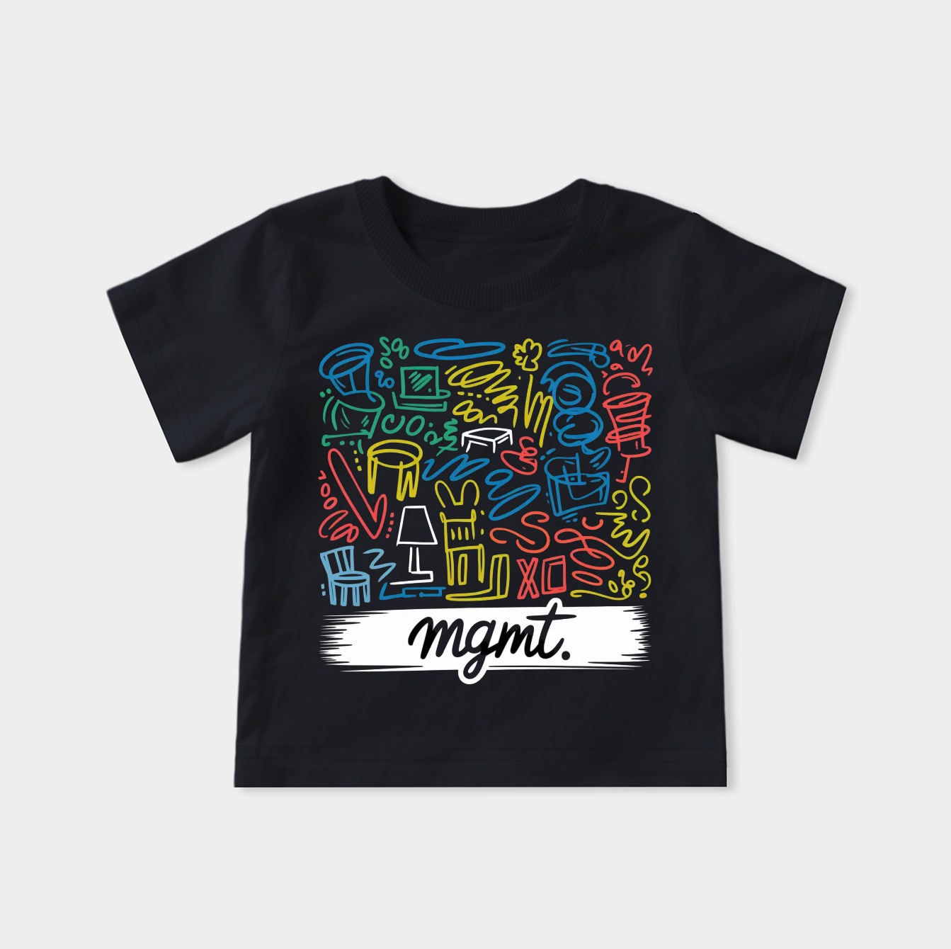 MGMT Colorful Doodle Pattern Youth Classic T-Shirt