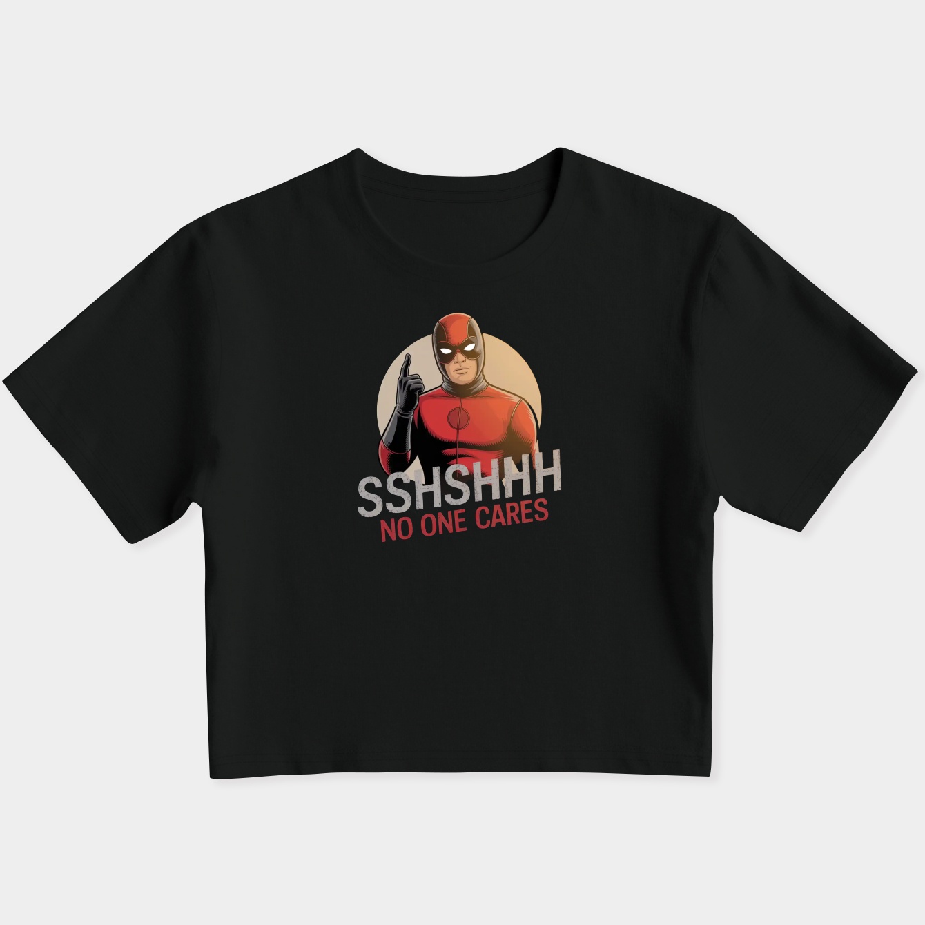 Deadpool No One Cares Women's Slim Fit Baby Tee