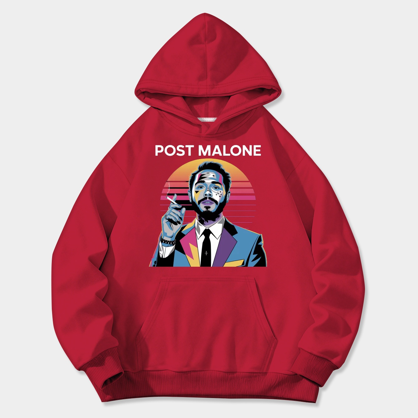 Post Malone Retro Art Women's Plus Size Hoodie