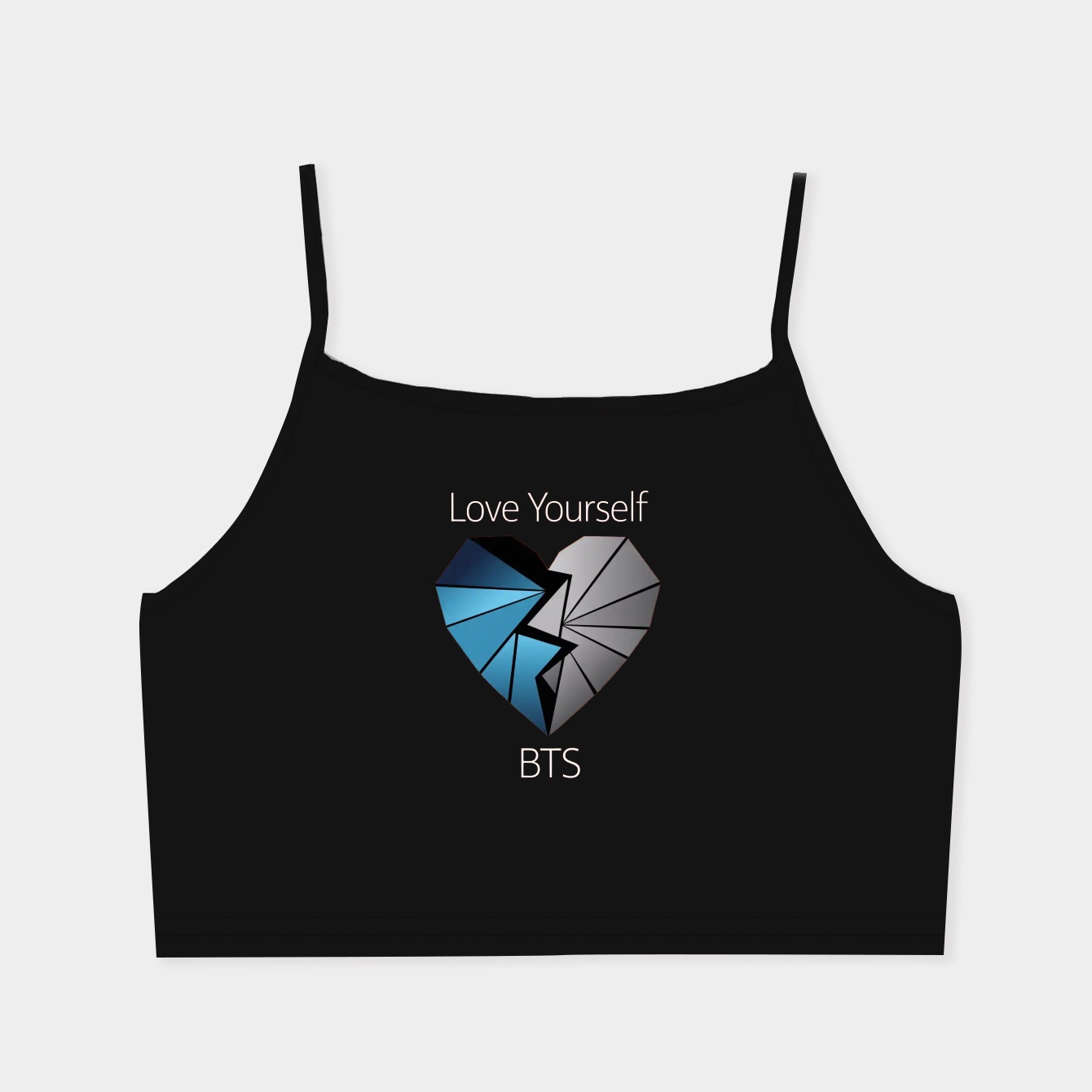 Love Yourself BTS Blue Women's  Spaghetti Strap Tank Top