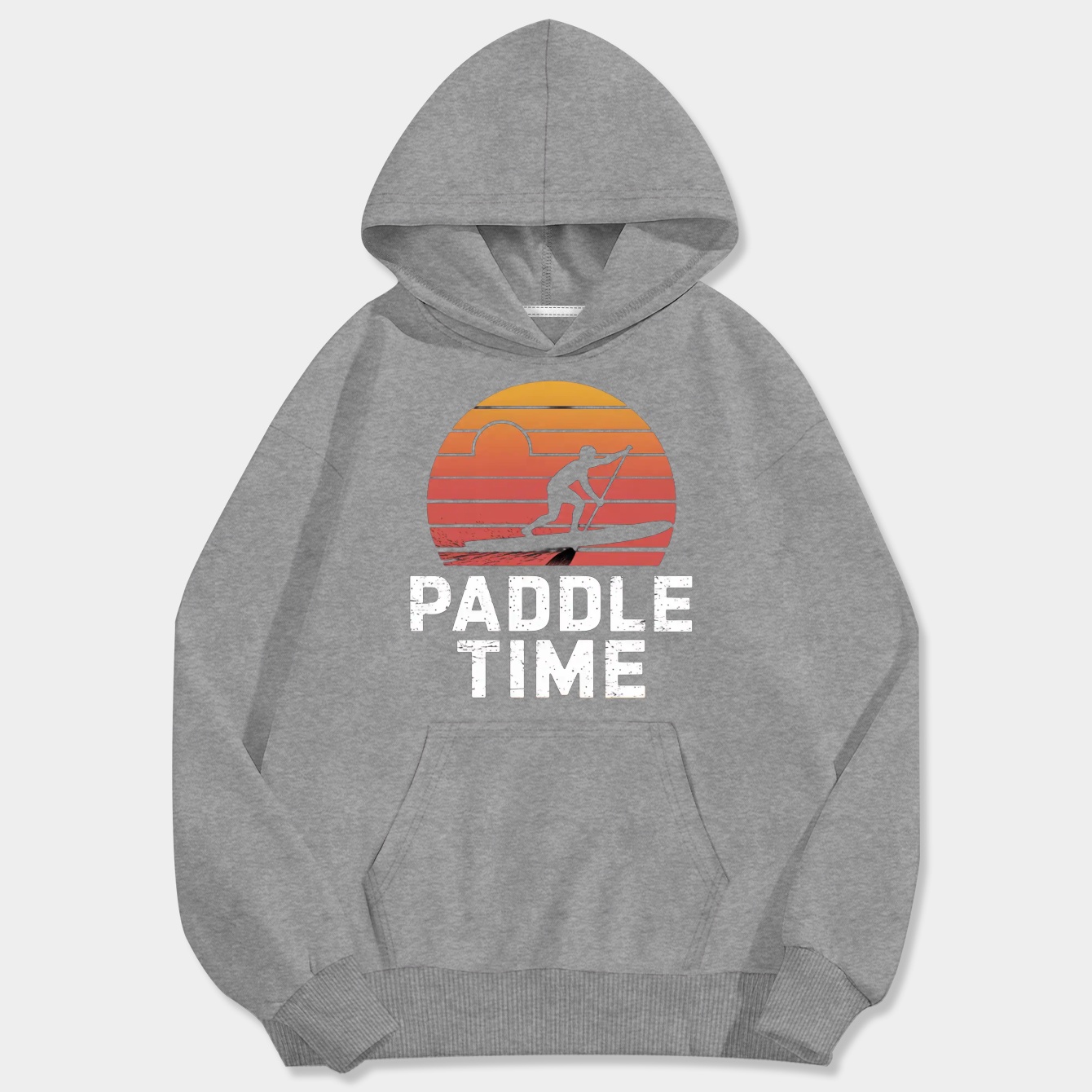 Paddle Time Vintage Sunset Men's Big & Tall Hoodie