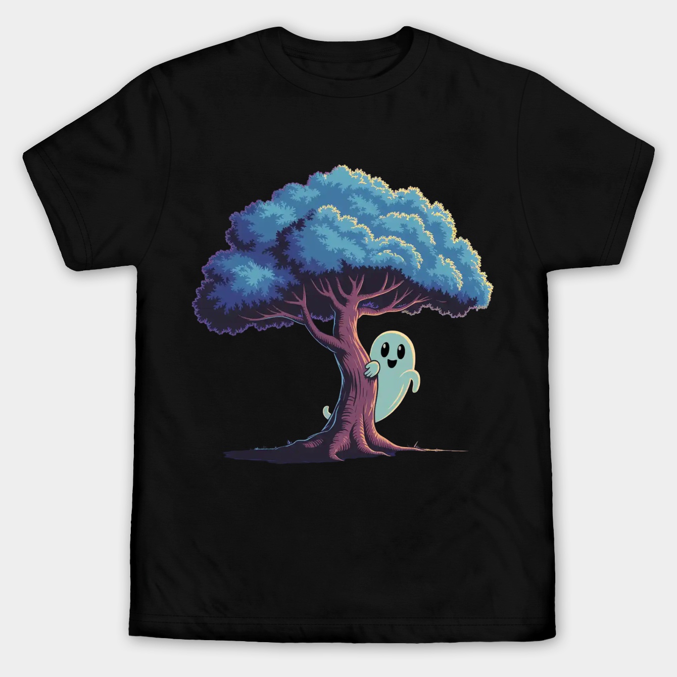 Tree ghost in the woods Men's Big & Tall T-shirt