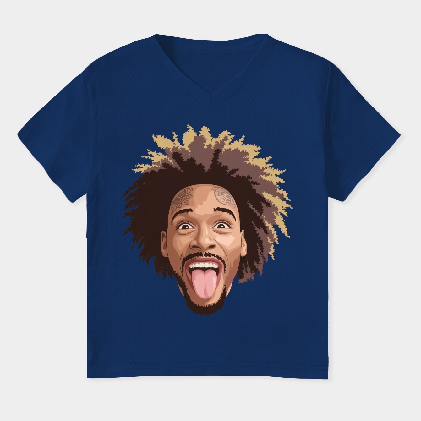 Post Malone Face Expression Women's Plus Size V-Neck T-Shirt