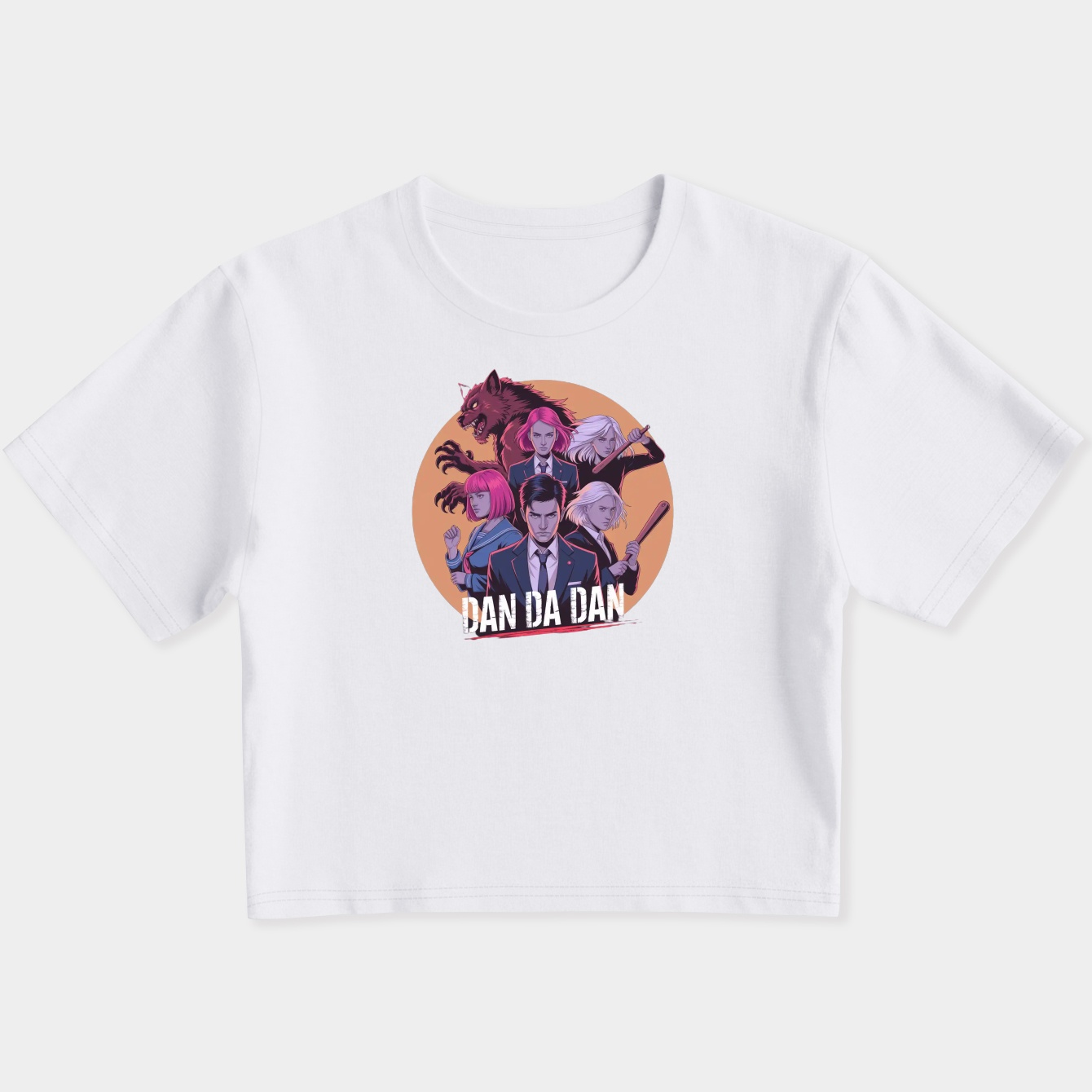 Dan da dan Character Group Women's Slim Fit Baby Tee