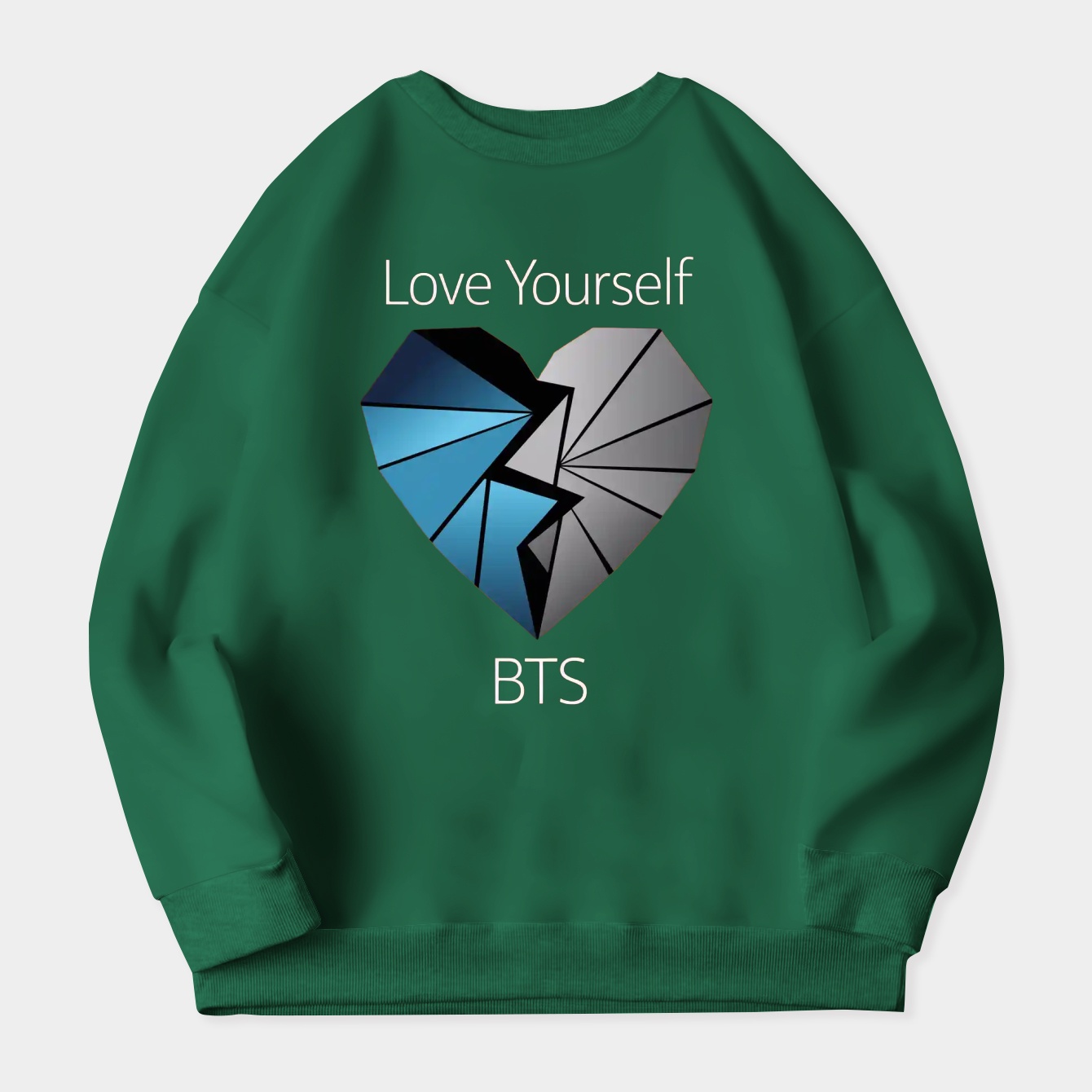 Love Yourself BTS Blue Women's Crewneck Sweatshirt