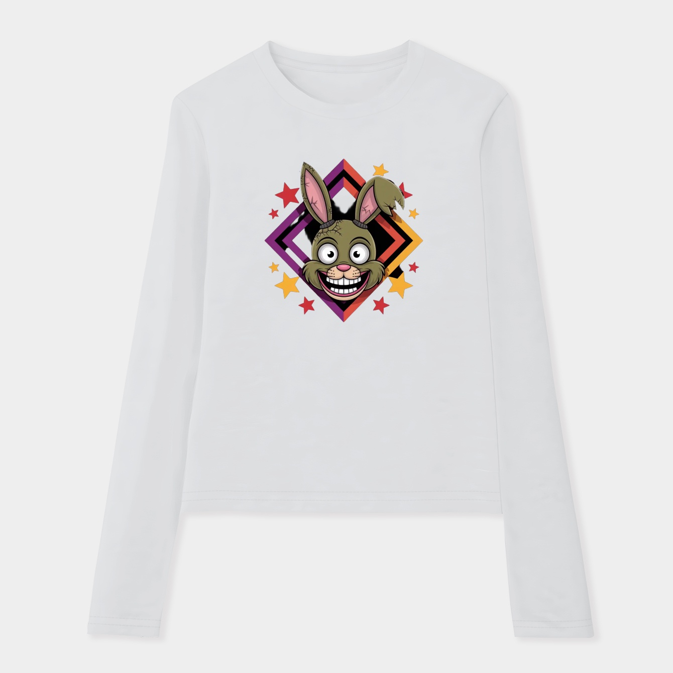 Springtrap Icon Geometric Neon Women's Soft Long Sleeve T-Shirt
