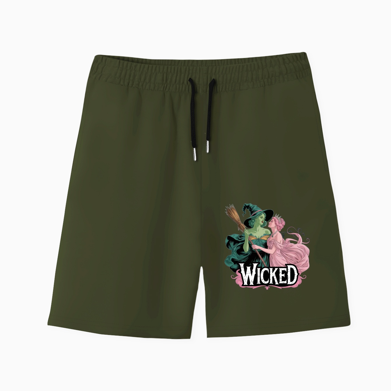 Wicked Elphaba Glinda Split Men's Quick-Dry Athletic Shorts