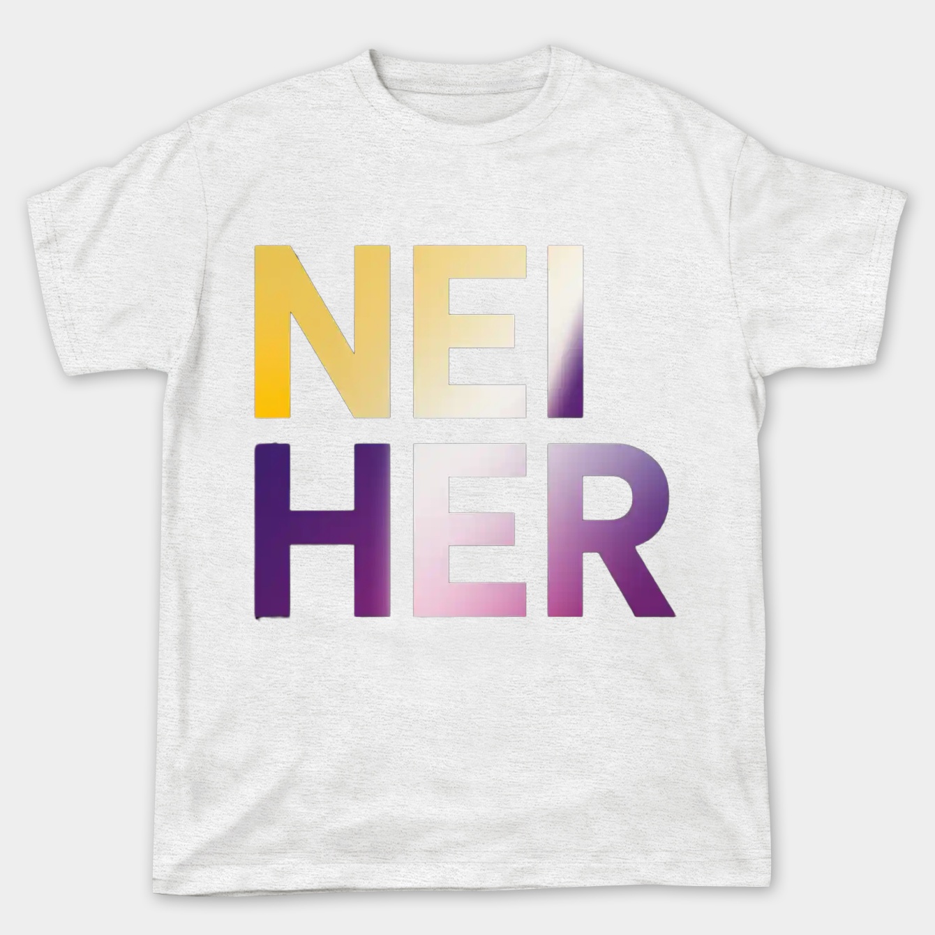 Neither Bold Gradient Text Women's Plus Size T-shirt