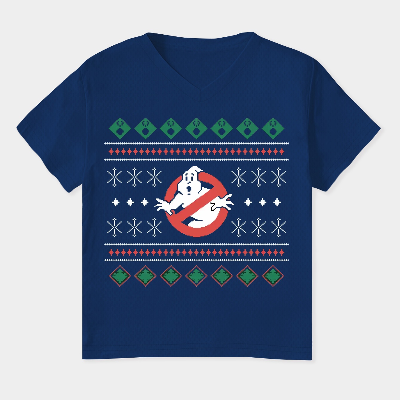 Ghostbusters Logo Ugly Christmas Women's Plus Size V-Neck T-Shirt