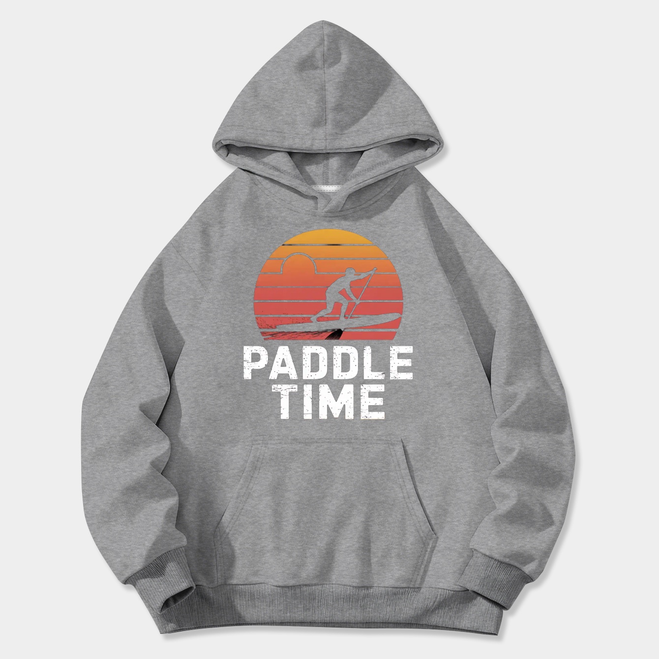 Paddle Time Vintage Sunset Women's Plus Size Hoodie