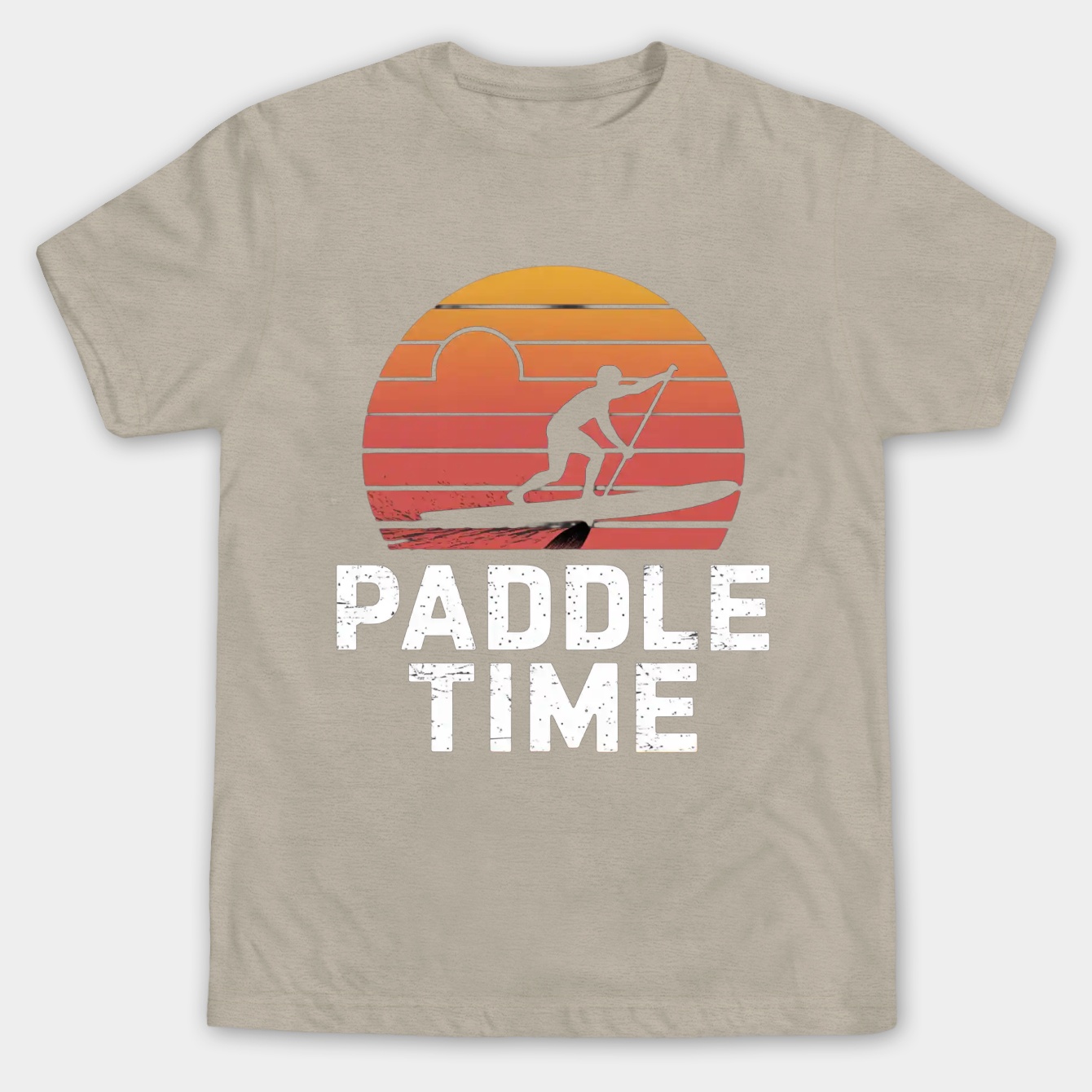 Paddle Time Vintage Sunset Men's Big & Tall T-shirt