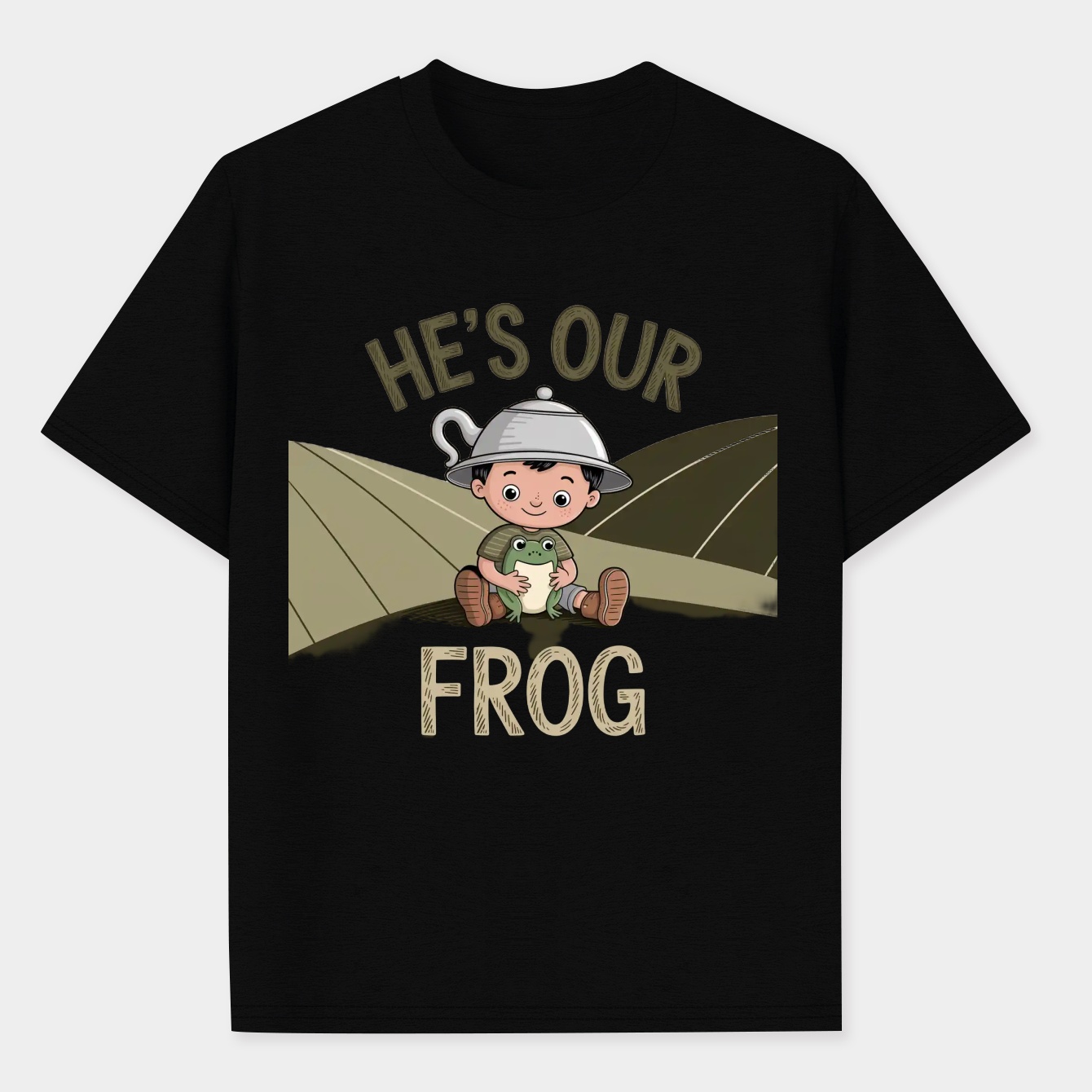Over The Garden Wall He's Our Frog Cottagecore Cartoon Men's Performance Athletic T-Shirt