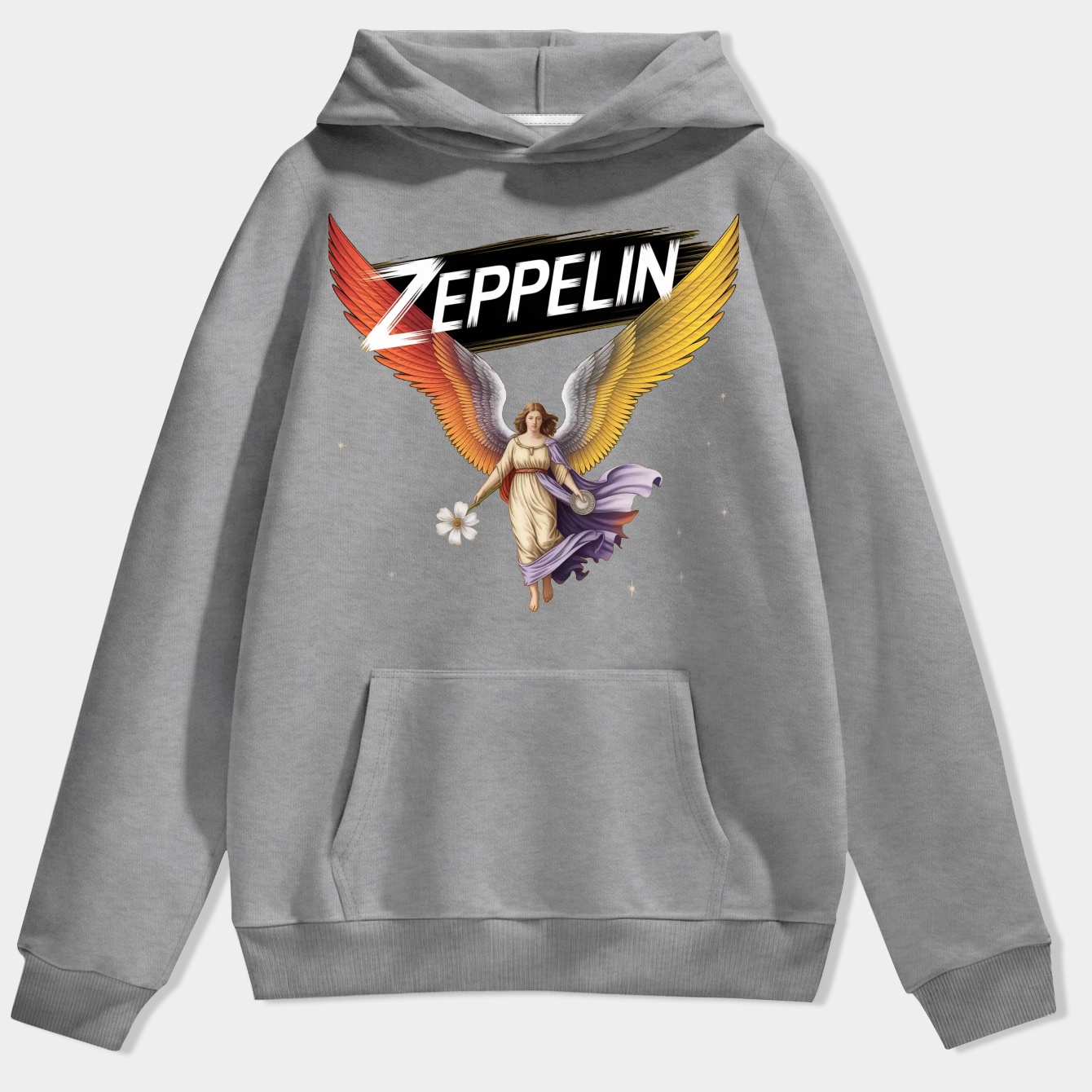 Zeppelin Statut Flower Men's Hoodie