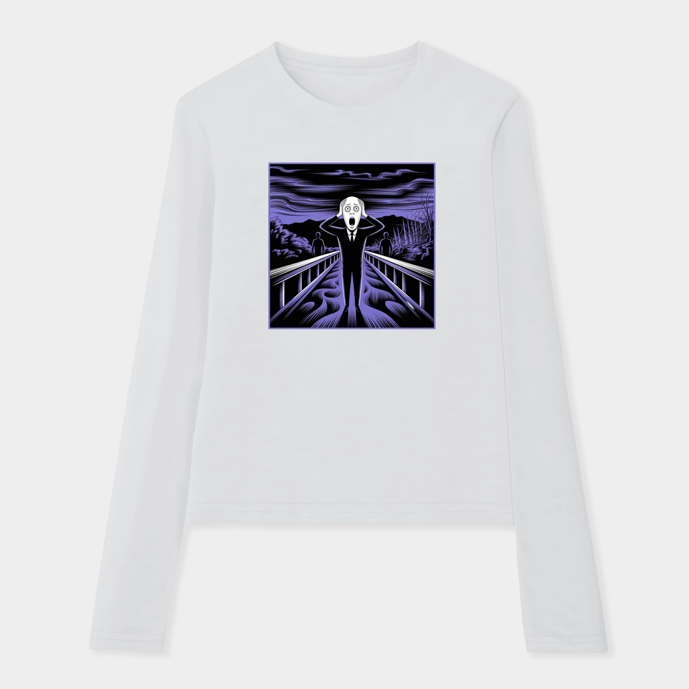 The Scream by Edvard Munch Women's Soft Long Sleeve T-Shirt