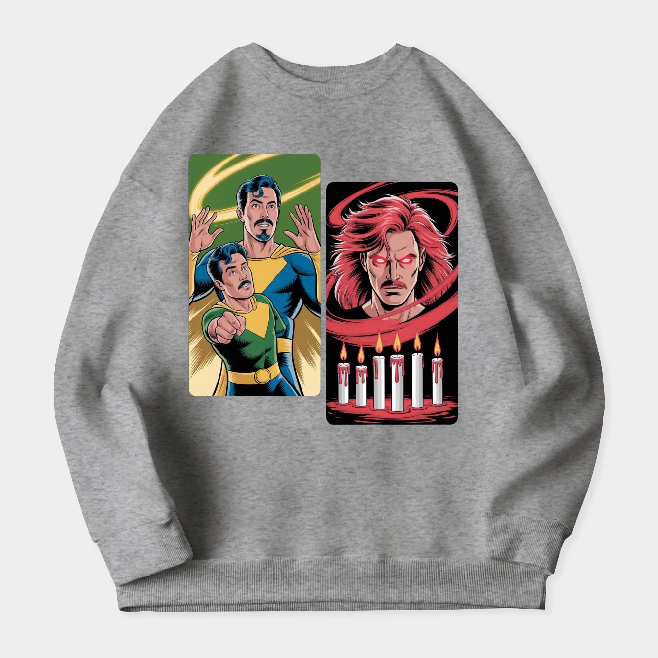 Yelling Doctor Comic Panel Women's Crewneck Sweatshirt