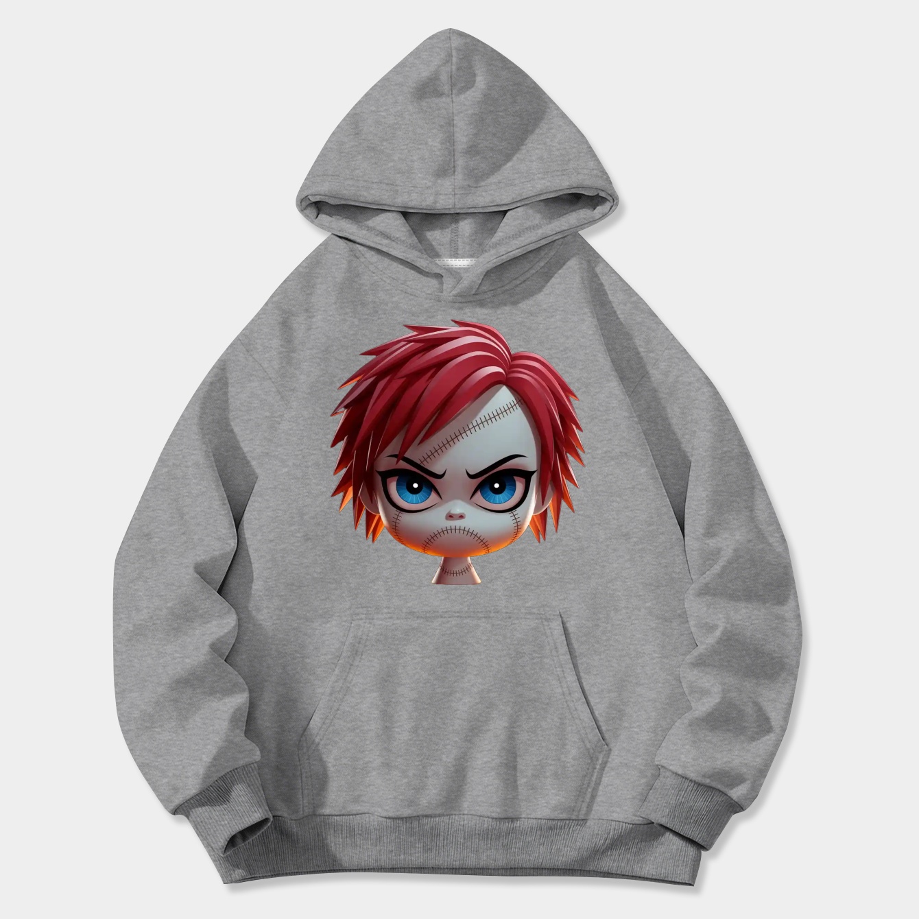 Chibi Chucky Doll Face Women's Plus Size Hoodie