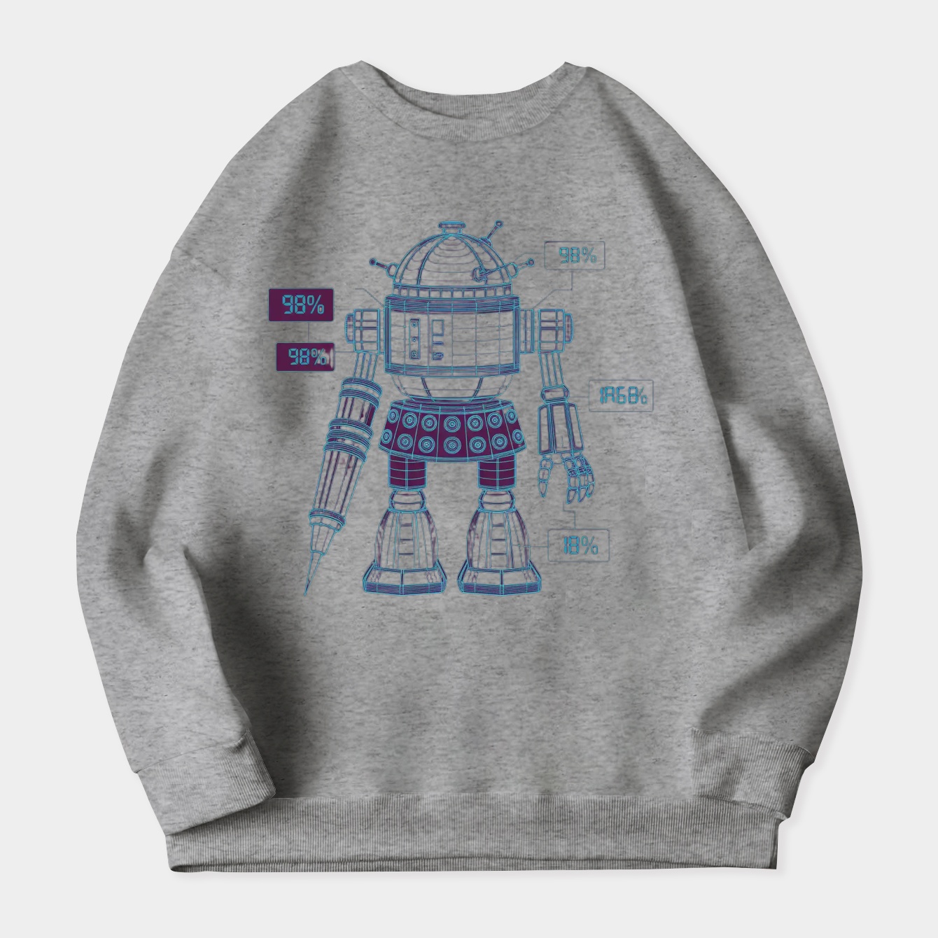 Exterminate the Robot - Dark Women's Crewneck Sweatshirt