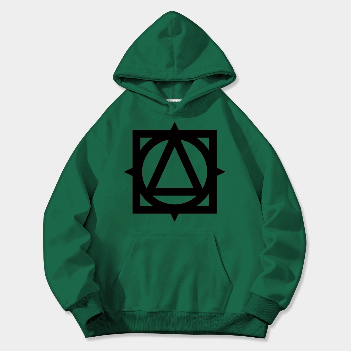 Triangle within a circle within a square Women's Plus Size Hoodie