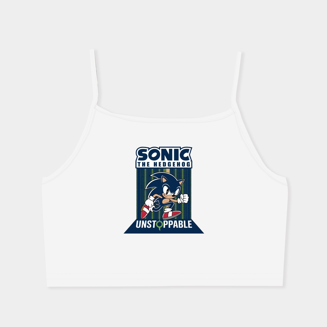 Sonic The Hedgehog Unstoppable Sonic Graphic Women's  Spaghetti Strap Tank Top