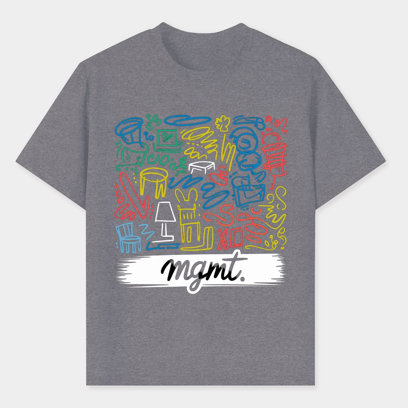 MGMT Colorful Doodle Pattern Men's T-Shirt