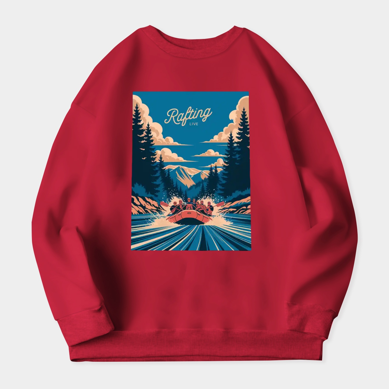 Live Rafting Adventure Women's Crewneck Sweatshirt