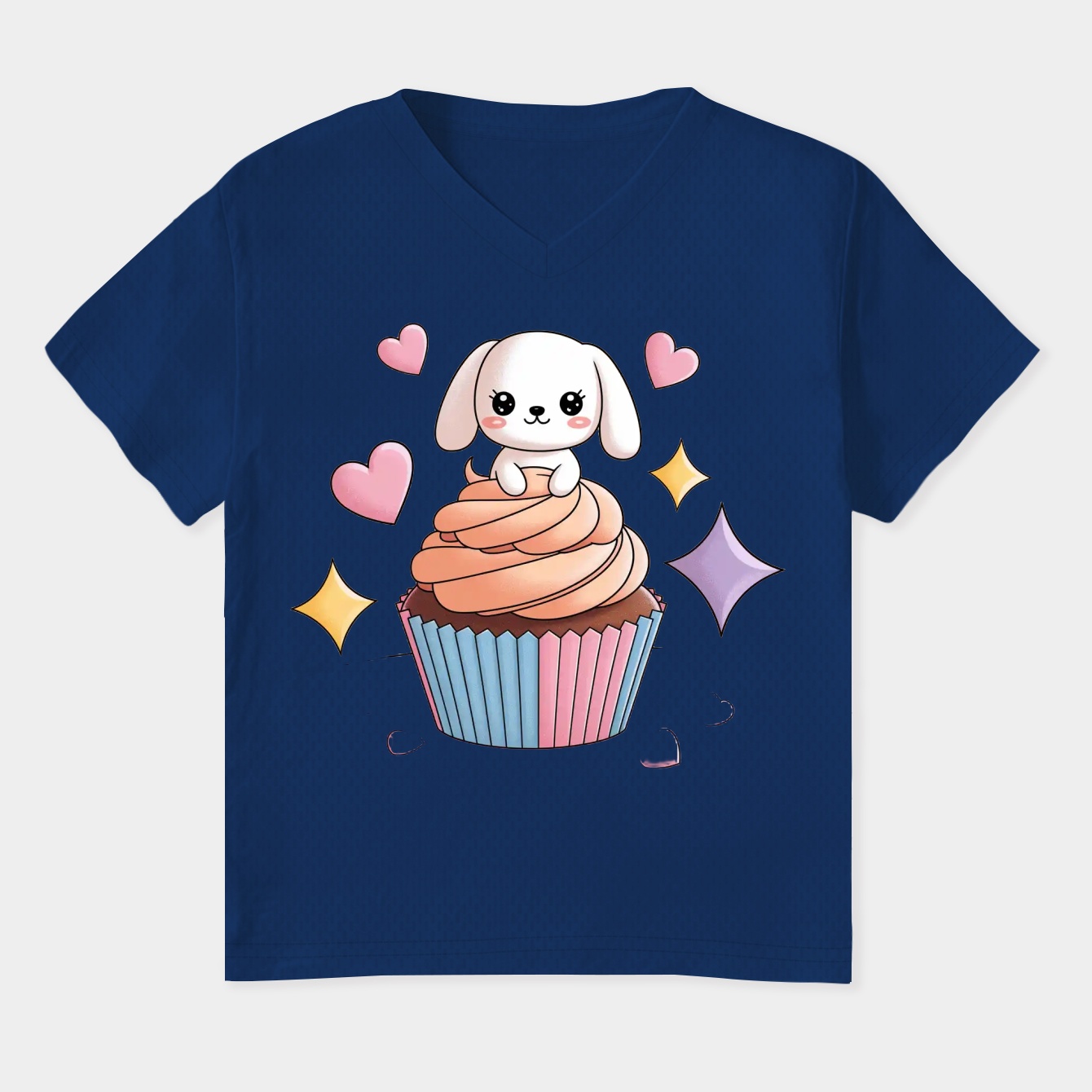 Cupcake Cinnamoroll Women's Plus Size V-Neck T-Shirt