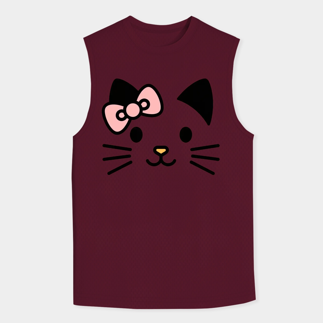 Hello Kitty Face (Pink Bow) Men's Big & Tall Tank Top