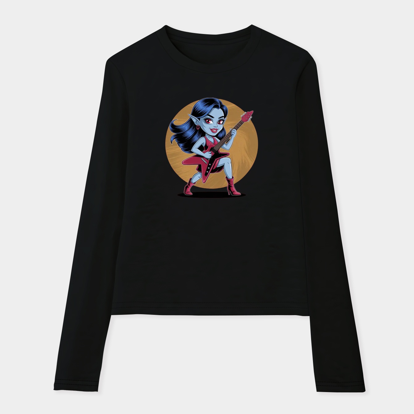 Vampire Queen Rock Star Women's Soft Long Sleeve T-Shirt