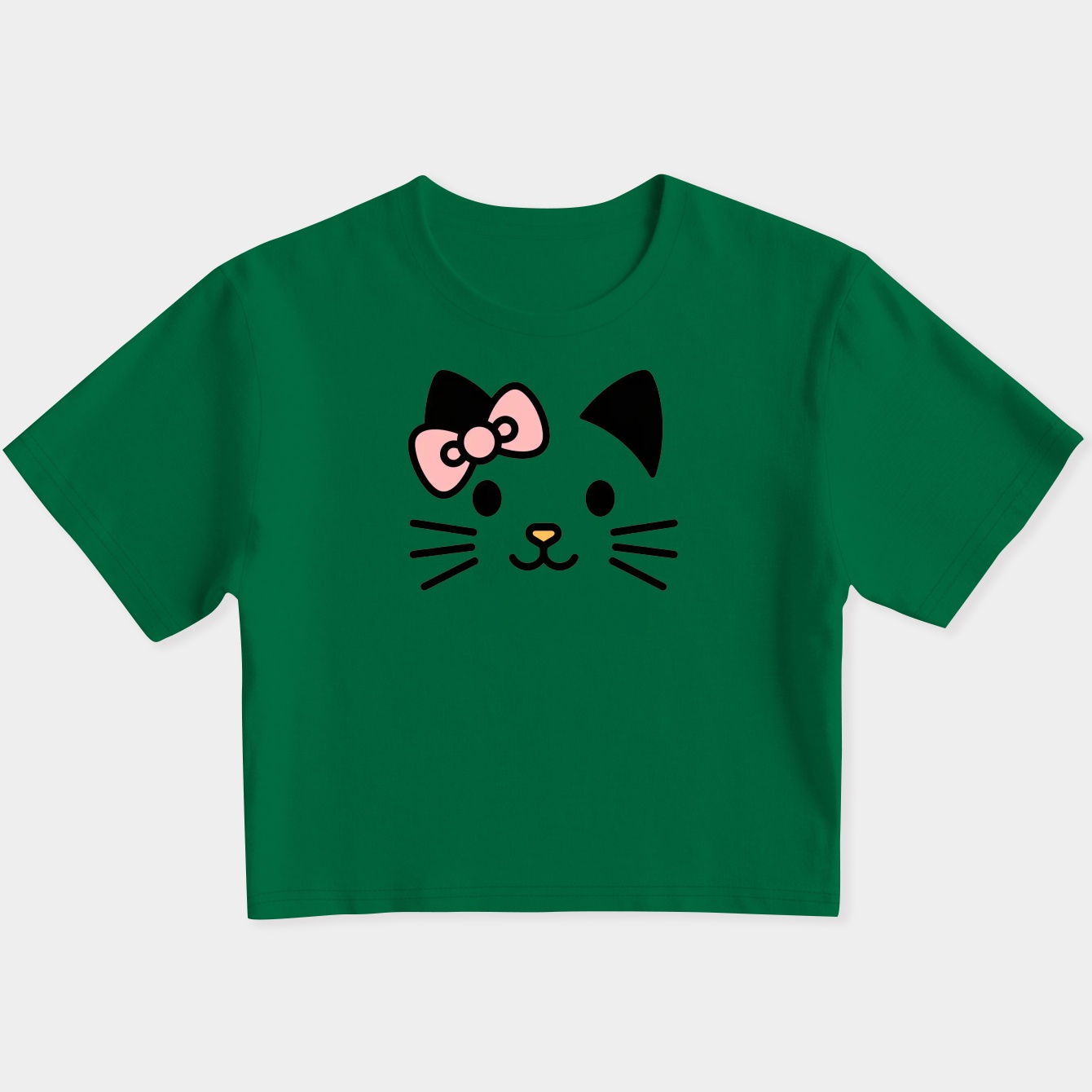 Hello Kitty Face (Pink Bow) Women's Slim Fit Baby Tee