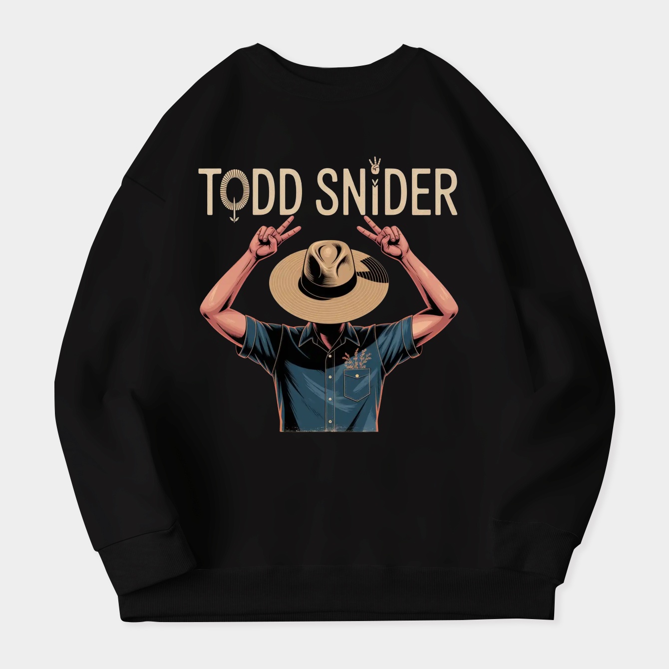 Todd Snider Graphic Design Women's Crewneck Sweatshirt